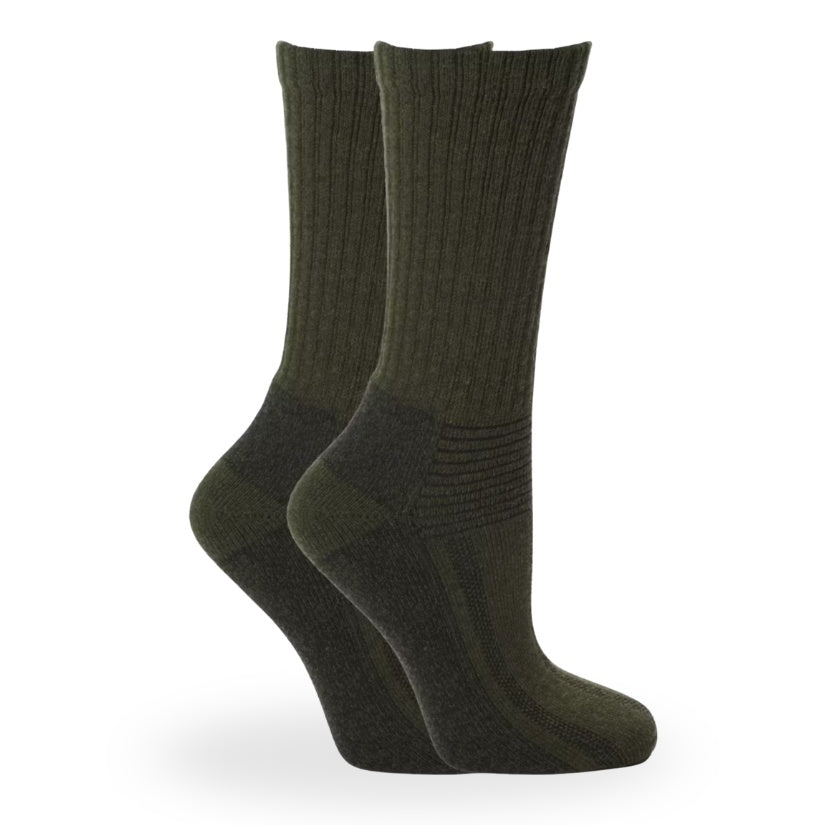 Gröna jägarstrumpor i merinoullsblandning 2-pack - Strumpbudet