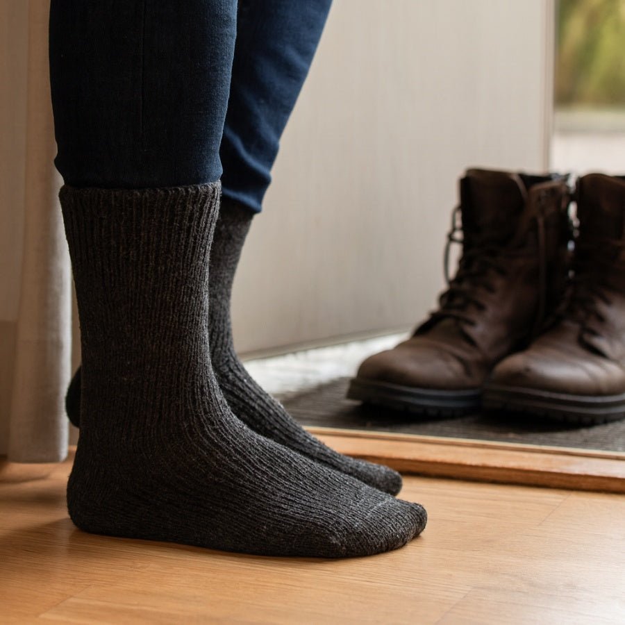 Raggsockor Ull Mörkgrå
