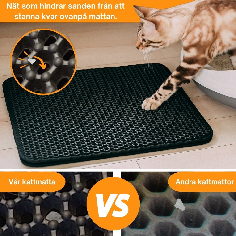 Kattstrumpor 3-pack + Kattsandsmatta