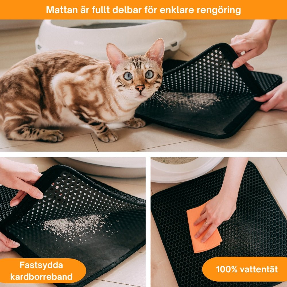 Kattstrumpor 3-pack + Kattsandsmatta