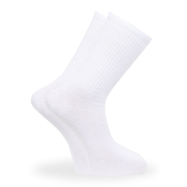 2-pack vita tennisstrumpor i stretchig bomull - Strumpbudet