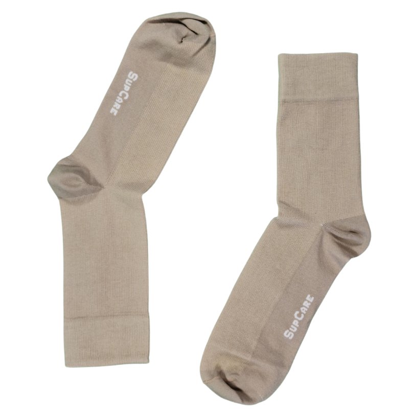 1 par korta Stödstrumpor Beige