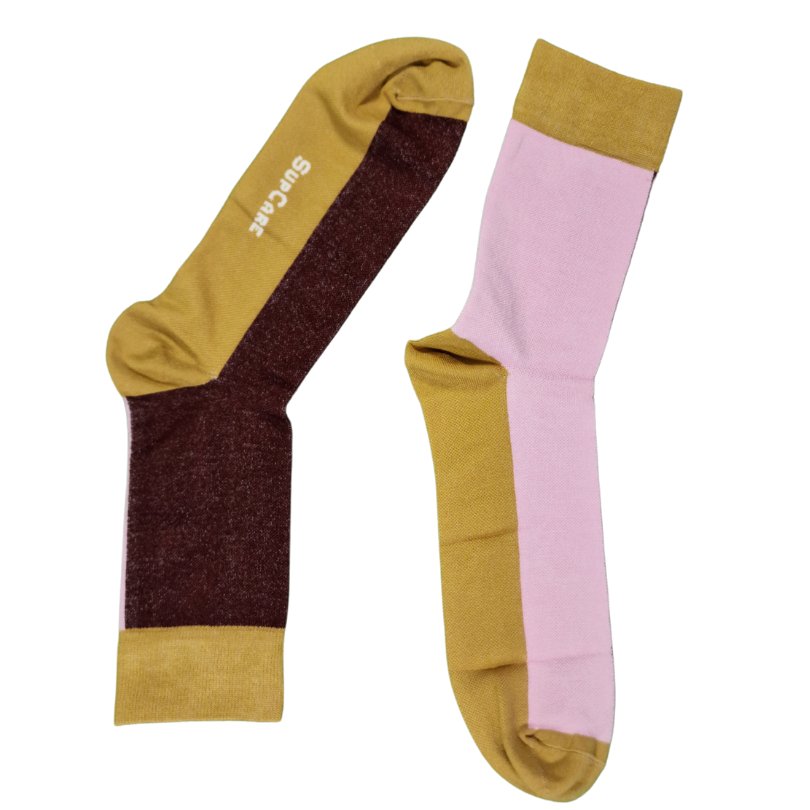 1 par Korta Stödstrumpor Rosa