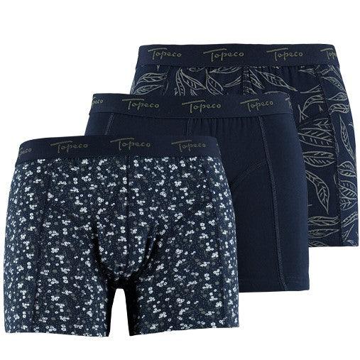 3-pack marinblå kalsonger från Topeco - Strumpbudet