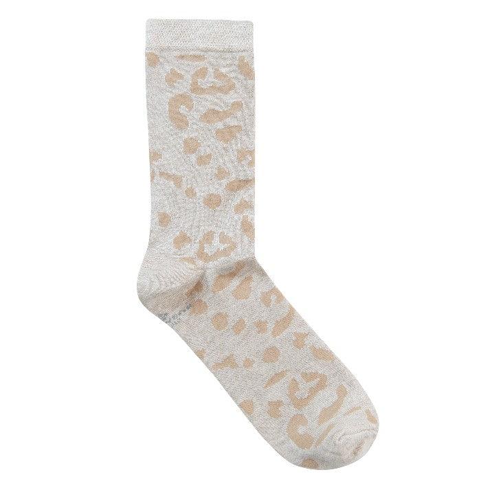 Bambustrumpor Leopard Beige - Strumpbudet