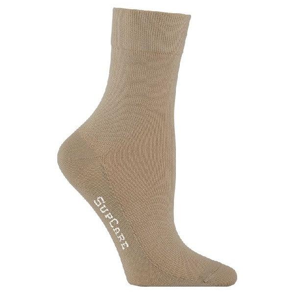 Beige stödstrumpa med kort skaft - Strumpbudet