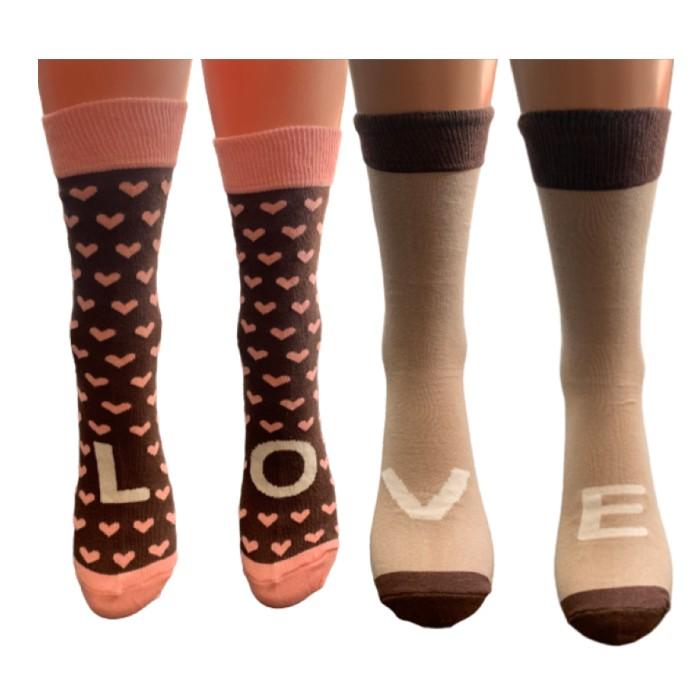 2- pack strumpor med texten LOVE
