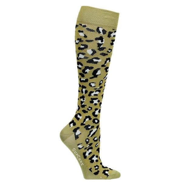 Stödstrumpor Leopard Olivgrön - Strumpbudet