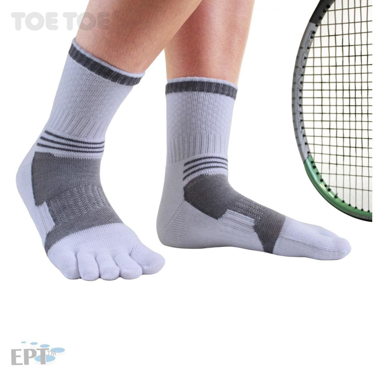 Tåstrumpor Tennis Vit - Strumpbudet